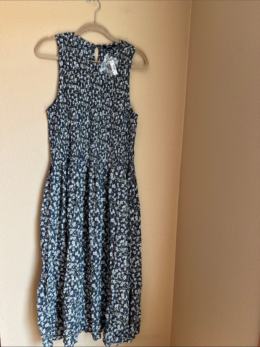 NWT Madewell The Melody Smocked Midi Dress L - Picture 12 of 12